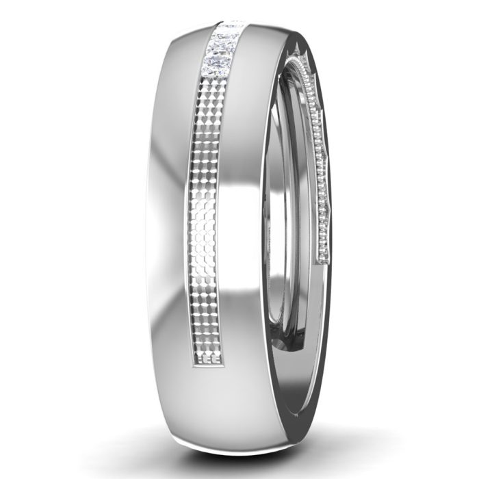 0.13 ct Natural Diamond Engagement Wedding Anniversary Band 14k White Gold - Image 4