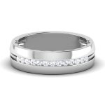 0.19 ct Natural Diamond Engagement Wedding Anniversary Band 14k White Gold - Image 2