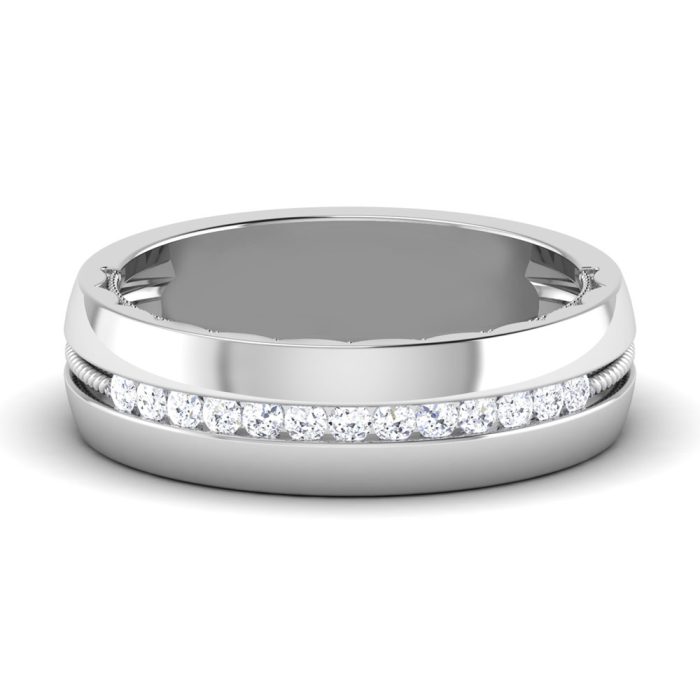 0.19 ct Natural Diamond Engagement Wedding Anniversary Band 14k White Gold - Image 2