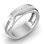 0.19 ct Natural Diamond Engagement Wedding Anniversary Band 14k White Gold