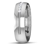 0.19 ct Natural Diamond Engagement Wedding Anniversary Band 14k White Gold - Image 4