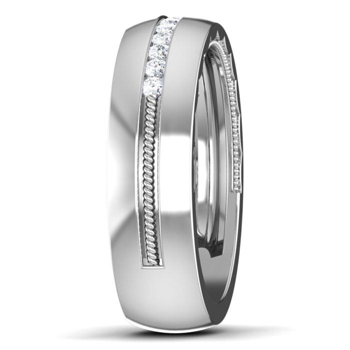 0.19 ct Natural Diamond Engagement Wedding Anniversary Band 14k White Gold - Image 4