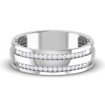 0.22 ct Natural Diamond Engagement Wedding Anniversary Band 14k White Gold - Image 2