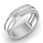0.22 ct Natural Diamond Engagement Wedding Anniversary Band 14k White Gold