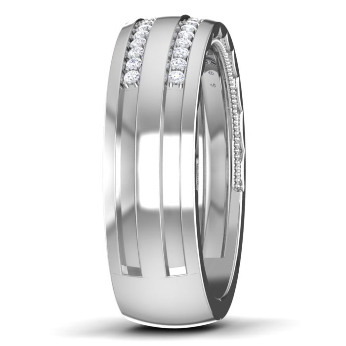 0.22 ct Natural Diamond Engagement Wedding Anniversary Band 14k White Gold - Image 4