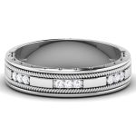 0.22 ct Natural Diamond Engagement Wedding Anniversary Band 14k White Gold - Image 2