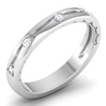 0.10 ct Natural Diamond Engagement Wedding Anniversary Band 14k White Gold