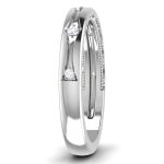 0.10 ct Natural Diamond Engagement Wedding Anniversary Band 14k White Gold - Image 4