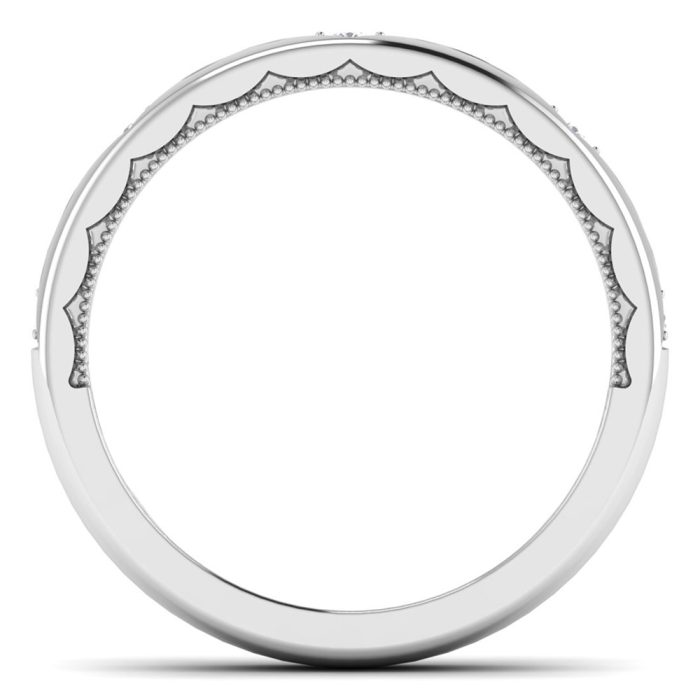 0.10 ct Natural Diamond Engagement Wedding Anniversary Band 14k White Gold - Image 5