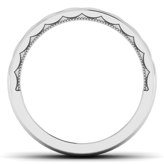 0.11 ct Natural Diamond Engagement Wedding Anniversary Band 14k White Gold - Image 5