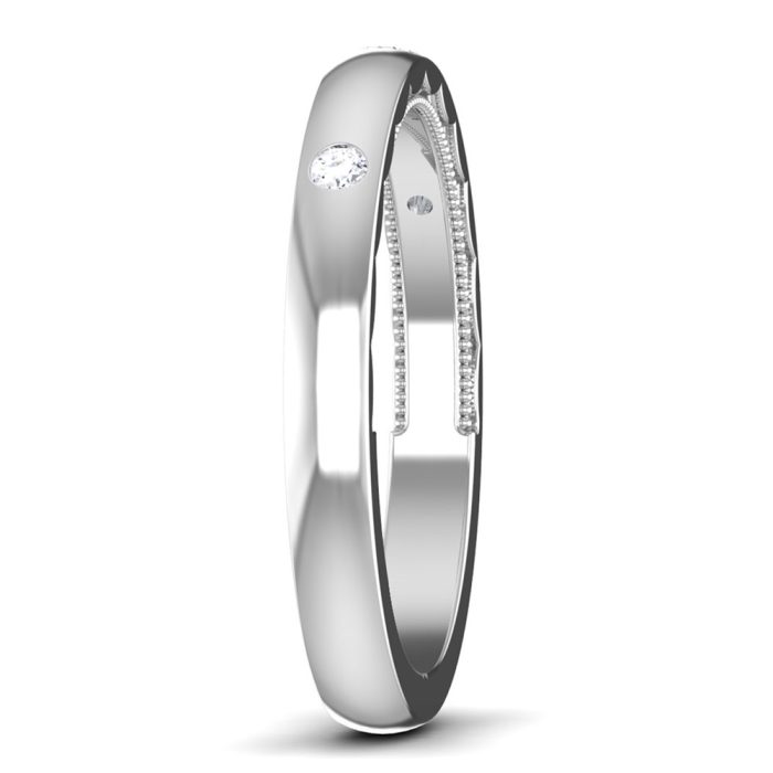 0.11 ct Natural Diamond Engagement Wedding Anniversary Band 14k White Gold - Image 4
