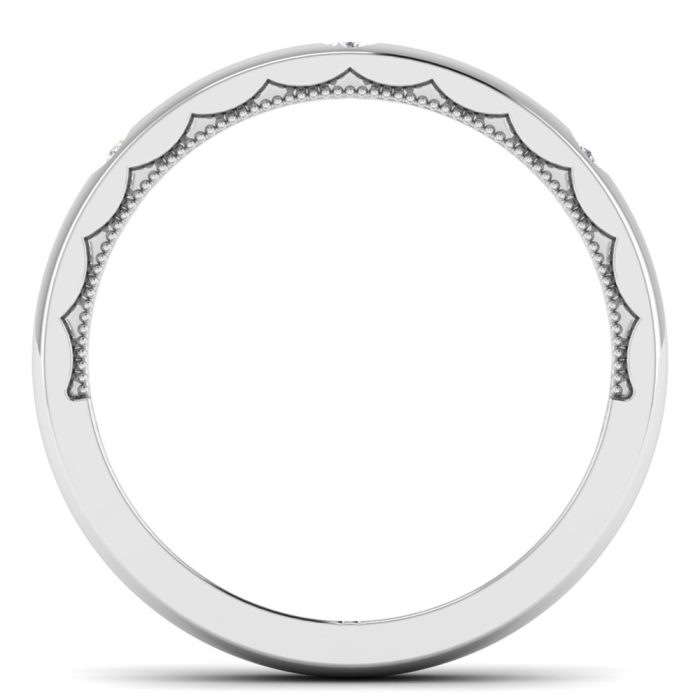 0.11 ct Natural Diamond Engagement Wedding Anniversary Band 14k White Gold - Image 5