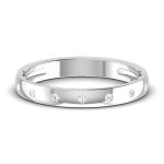 0.10 ct Natural Diamond Engagement Wedding Anniversary Band 14k White Gold - Image 2