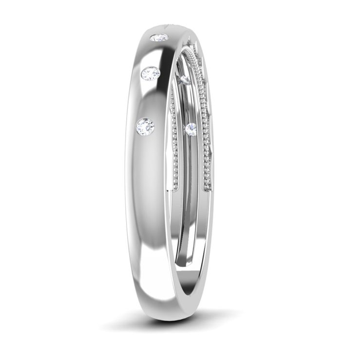 0.10 ct Natural Diamond Engagement Wedding Anniversary Band 14k White Gold - Image 4