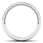 0.10 ct Natural Diamond Engagement Wedding Anniversary Band 14k White Gold - Image 5