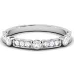 0.20 ct Natural Diamond Engagement Wedding Anniversary Band 14k White Gold - Image 2