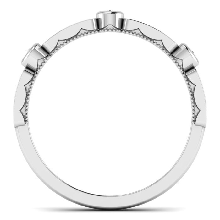 0.20 ct Natural Diamond Engagement Wedding Anniversary Band 14k White Gold - Image 5