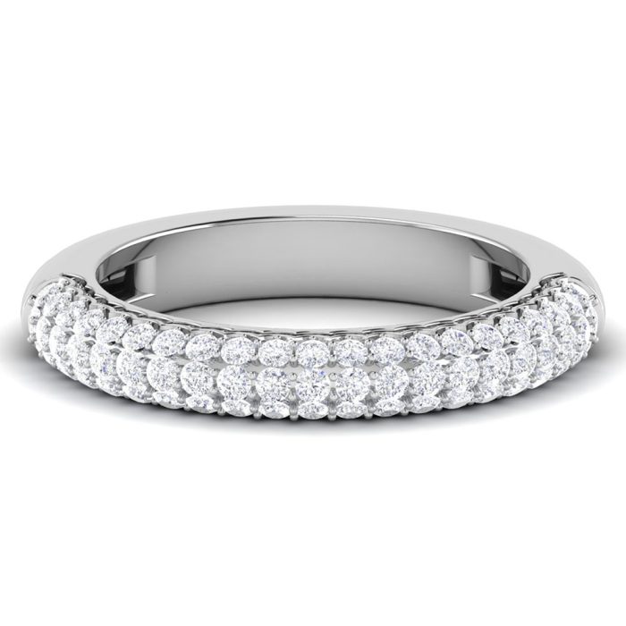 0.20 ct Natural Diamond Engagement Wedding Anniversary Band 14k White Gold - Image 2