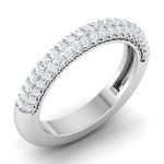 0.20 ct Natural Diamond Engagement Wedding Anniversary Band 14k White Gold