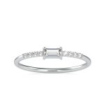 0.10 ct Natural Diamond Engagement Wedding Anniversary Band 14k White Gold