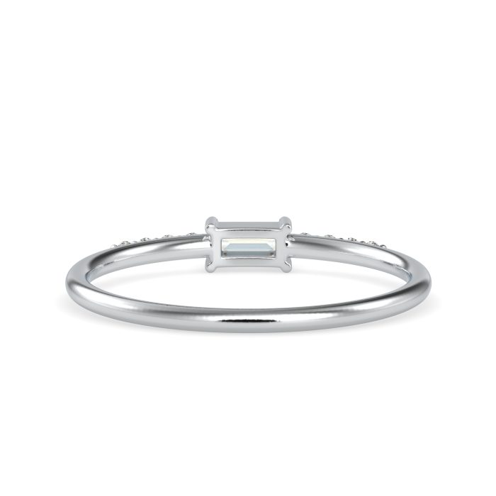 0.10 ct Natural Diamond Engagement Wedding Anniversary Band 14k White Gold - Image 5