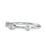 0.10 ct Natural Diamond Engagement Wedding Anniversary Band 14k White Gold - Image 4