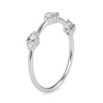 0.10 ct Natural Diamond Engagement Wedding Anniversary Band 14k White Gold - Image 2