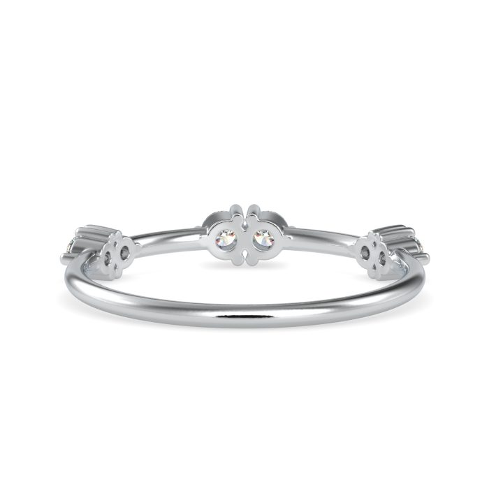 0.10 ct Natural Diamond Engagement Wedding Anniversary Band 14k White Gold - Image 5