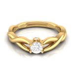 14k Gold 0.21ct Natural Diamond Solitaire Engagement Wedding Anniversary Rings - Image 7