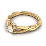 14k Gold 0.21ct Natural Diamond Solitaire Engagement Wedding Anniversary Rings - Image 9