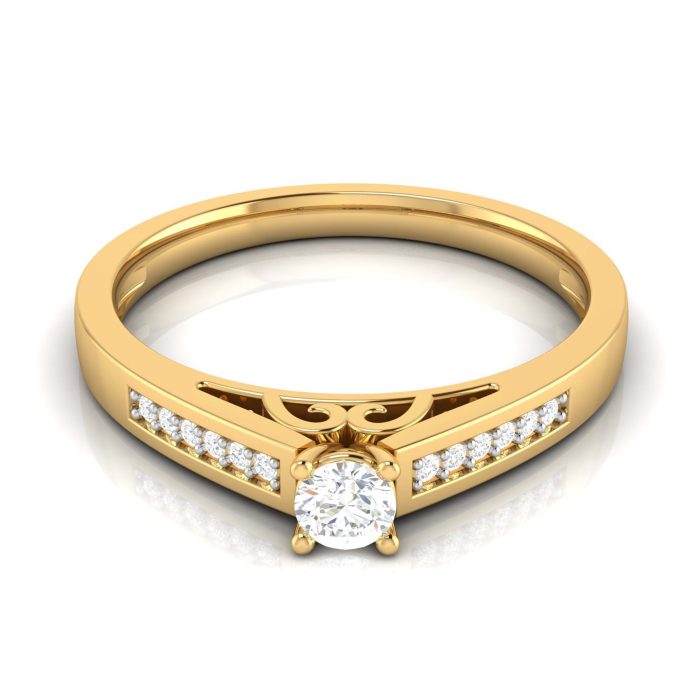 14k Gold 0.18 ct Natural Diamond Rings Engagement Wedding Anniversary Rings - Image 7