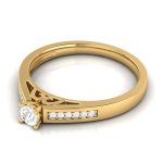 14k Gold 0.18 ct Natural Diamond Rings Engagement Wedding Anniversary Rings - Image 9