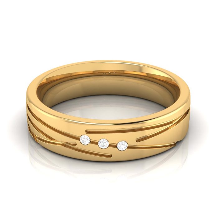 14k Gold 0.03 ct Natural Diamond Engagement Wedding Bands - Image 8