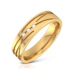 14k Gold 0.03 ct Natural Diamond Engagement Wedding Bands - Image 2