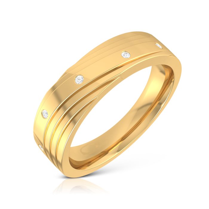 14k Gold 0.03 ct Natural Diamond Engagement Wedding Bands - Image 8