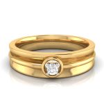 14k Gold 0.07 Ct Natural Diamond Engagement Wedding Bands - Image 7