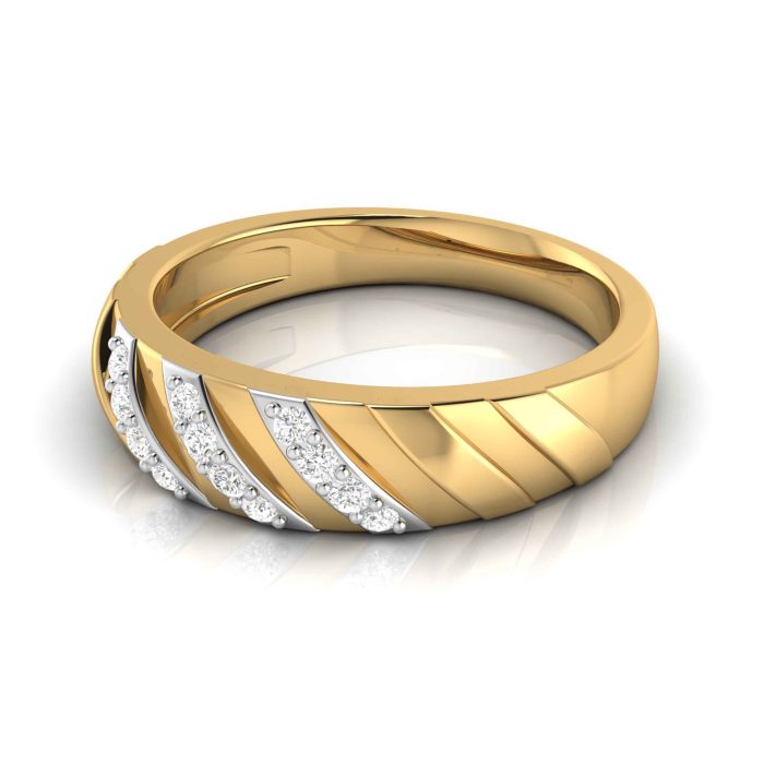 14k Gold 0.11ct Natural Diamond Engagement Wedding Bands - Image 9