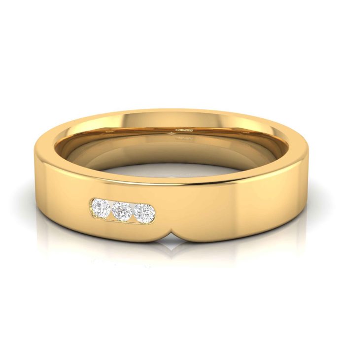14k Gold 0.05 ct Natural Diamond Engagement Wedding Bands - Image 8