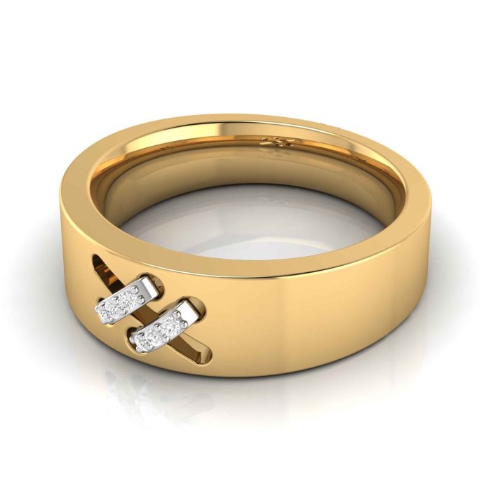14k Gold 0.03 ct Natural Diamond Engagement Wedding Bands - Image 9