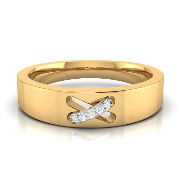 14k Gold 0.02 ct Natural Diamond Engagement Wedding Bands - Image 6