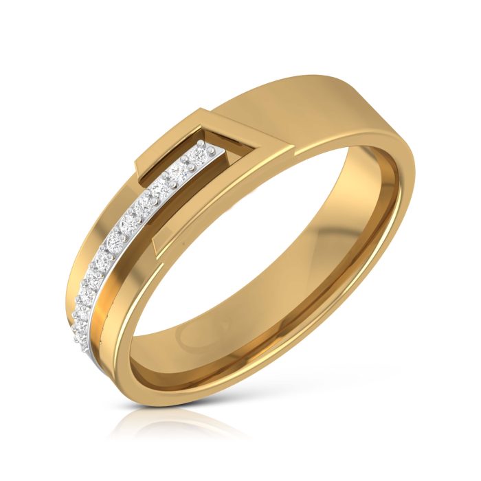 14k Gold 0.05 ct Natural Diamond Engagement Wedding Bands - Image 8
