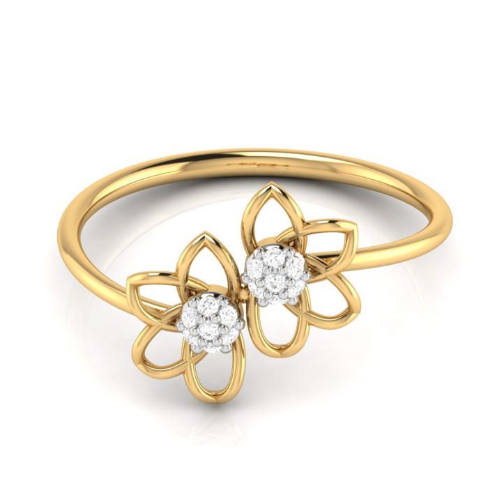14k Gold 0.03 ct Natural Diamond Rings For Women's Gift Daily Wear - Image 7