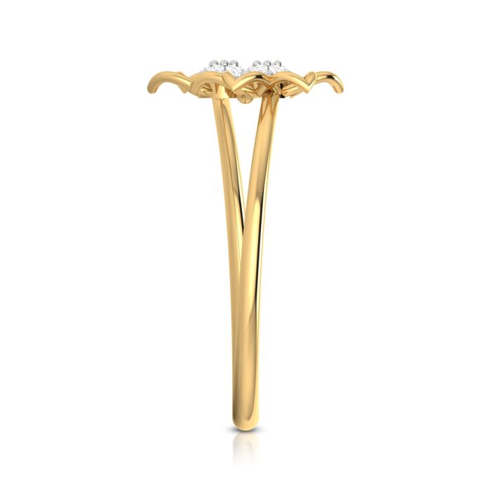 14k Gold 0.03 ct Natural Diamond Rings For Women's Gift Daily Wear - Image 9