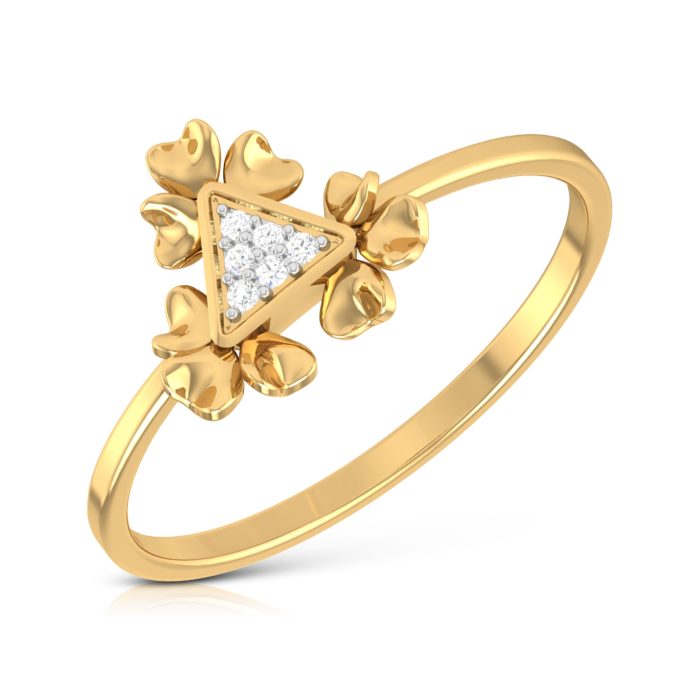 14k Gold Natural Diamond Rings For Women's Gift Daily Wear - Image 1