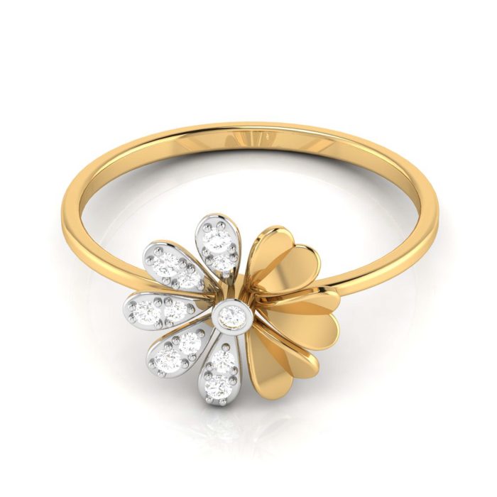 14k Gold 0.07 ct Natural Diamond Rings For Women's Gift Daily Wear - Image 6
