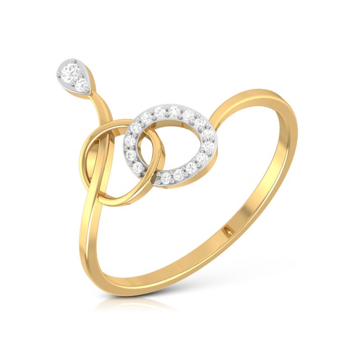 14k Gold Natural Diamond Rings For Women's Gift Daily Wear - Image 1