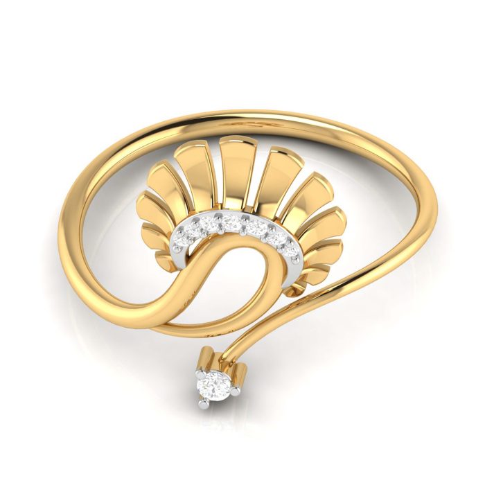 14k Gold Natural Diamond Rings For Women's Gift Daily Wear - Image 6