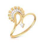 14k Gold Natural Diamond Rings For Women's Gift Daily Wear