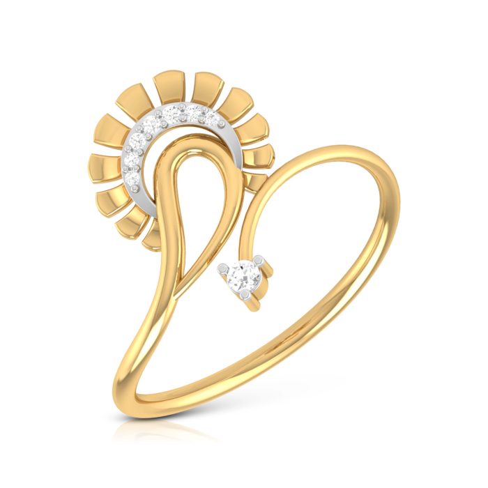 14k Gold Natural Diamond Rings For Women's Gift Daily Wear - Image 1