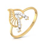 14k Gold 0.05 ct Natural Diamond Rings For Women's Gift Daily Wear